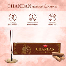 Load image into Gallery viewer, HEM Chandan Premium Masala Agarbatti (10 Sticks in a box)
