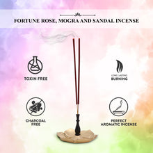 Load image into Gallery viewer, HEM Fortune Sandal + Mogra + Rose Incense Sticks - Pack of 3 (250g Each)
