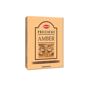 HEM Precious Amber Dhoop Sticks - Pack of 5 (60g Each)