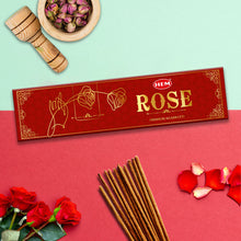 Load image into Gallery viewer, HEM Rose Premium Masala Agarbatti (10 Sticks in a box)
