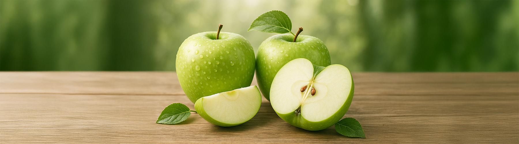 Crisp. Juicy. Green Apple.
