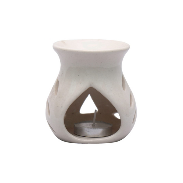 HEM Ceramic Wax Melt Off White Burner with 2 Tealight