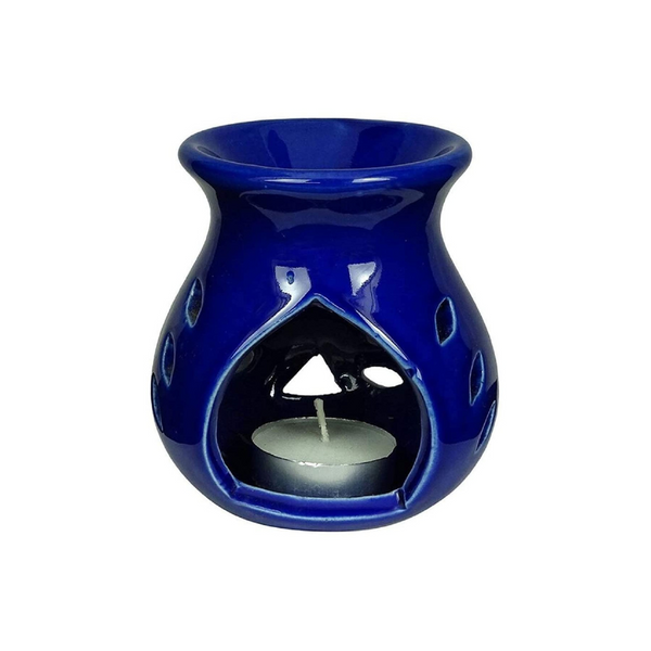 HEM Ceramic Wax Melt Blue Burner with 2 Tealight