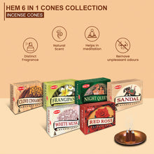 Load image into Gallery viewer, HEM 6 in 1 Dhoop Cones Collection Pack of 12 (10 Cones Each)
