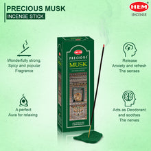 Load image into Gallery viewer, HEM Precious Musk Incense Sticks - Pack of 6 (20 Sticks Each)
