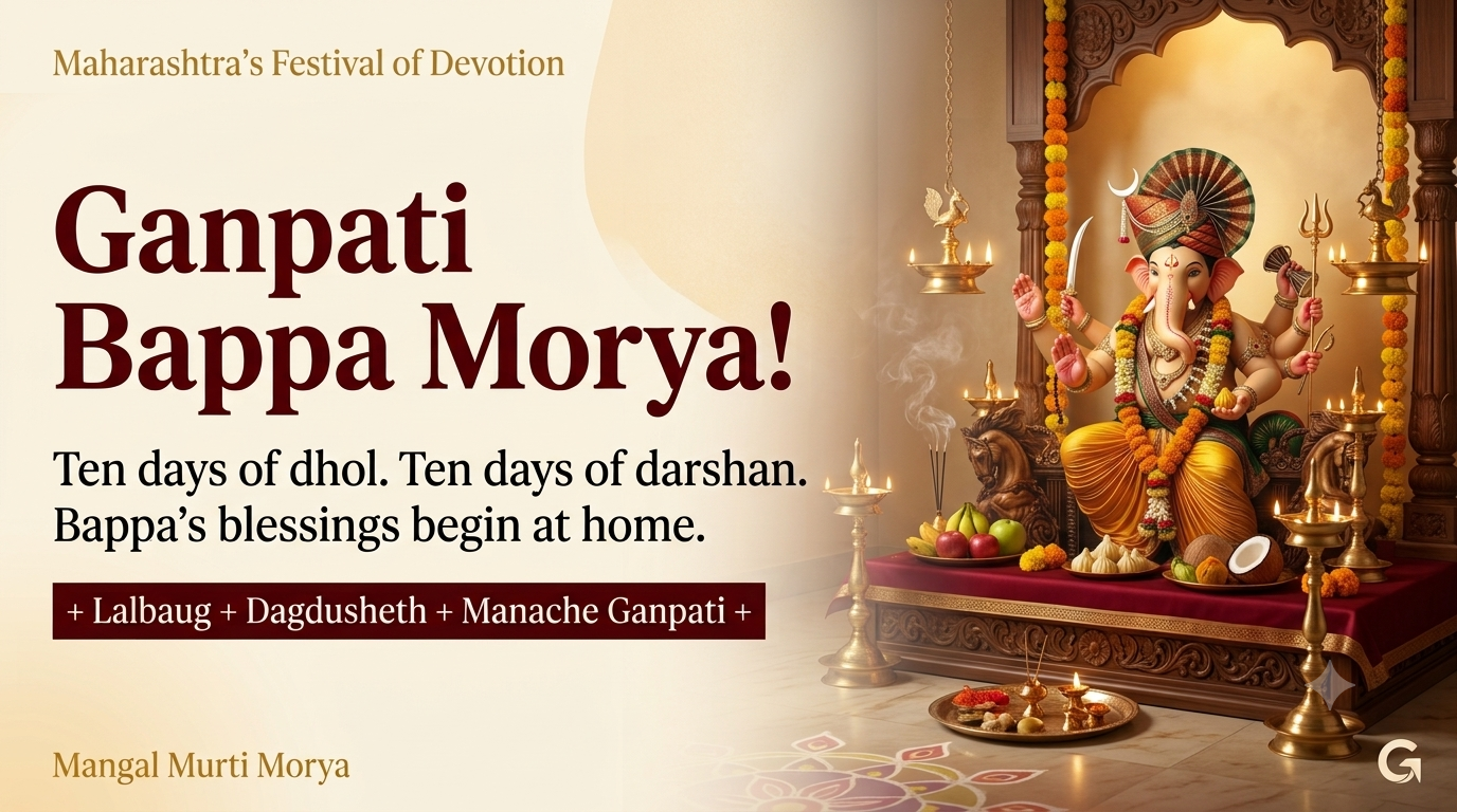 Ganesh Chaturthi in Maharashtra: The Famous Ganpati of Mumbai and Pune, the Stories, and Everything Your Pooja Needs