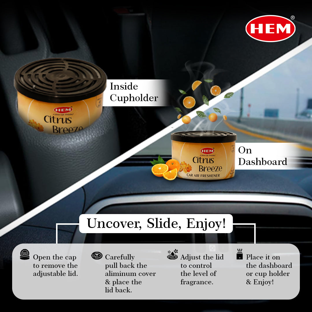 HEM Citrus Breeze Car Air Freshener