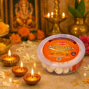 HEM Aradhana Pure Ghee Diya (100 pieces per box)