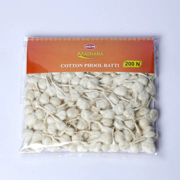 HEM Aradhana Cotton Phool Diya Batti Pack of 5