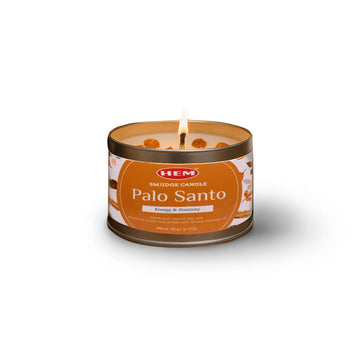 Palo Santo Smudge Candle Soy Wax Candles with Crystals