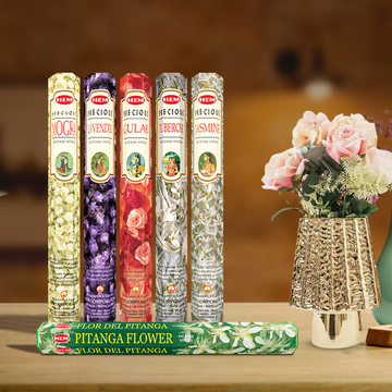 HEM Floral Collection Incense Stick combo pack of 6 (20 Sticks Each)