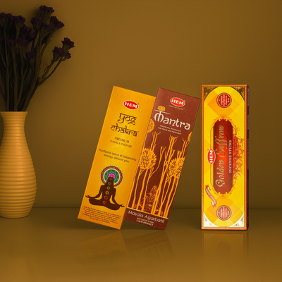HEM Premium Masala series pack of 3 [Mantra Masala 50gm + Yog chakra 50gm + Golden saffron 50gm]