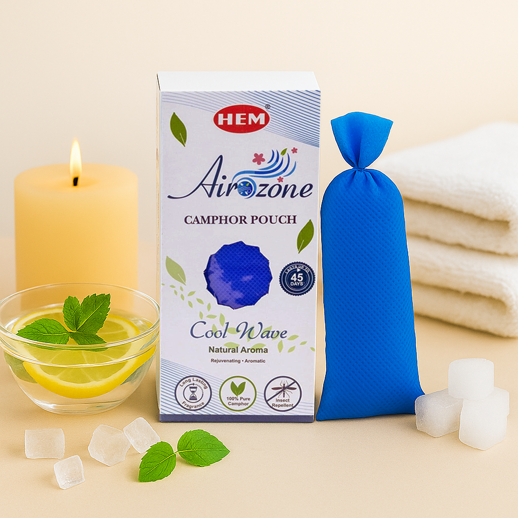 HEM Cool Wave Camphor Pouch Pack of 2 (60g Each)