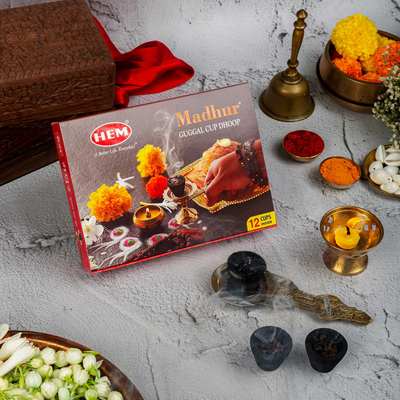 HEM Madhur Guggal cup Dhoop pack of 3 (12 cups per box)