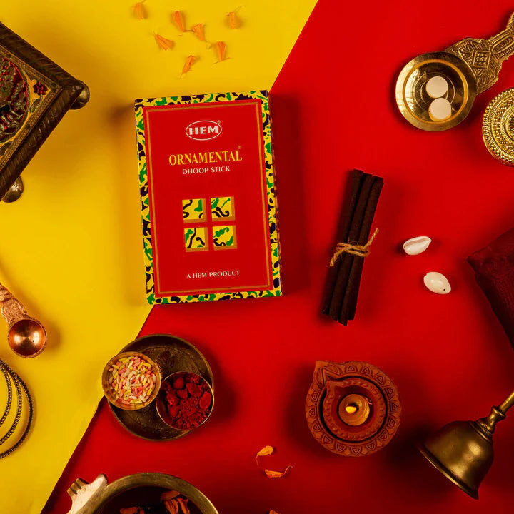 HEM Ornamental Dhoop Sticks - Pack of 4 (90g Each)