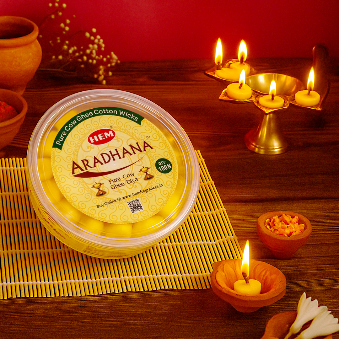 HEM Aradhana Pure Cow Ghee Diya (100 pieces per box)