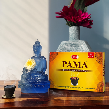HEM Pama Pure Sambrani Dhoop Cup - Pack of 3 (12 cups per box)