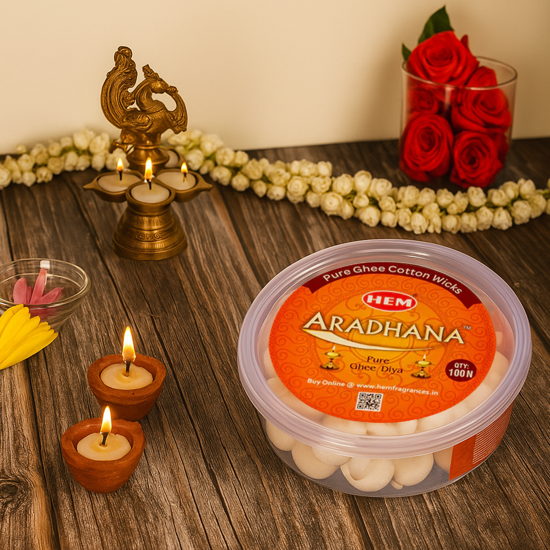 HEM Aradhana Pure Ghee Diya (100 pieces per box)