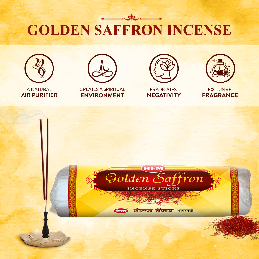HEM Golden Saffron Incense Sticks (250g)