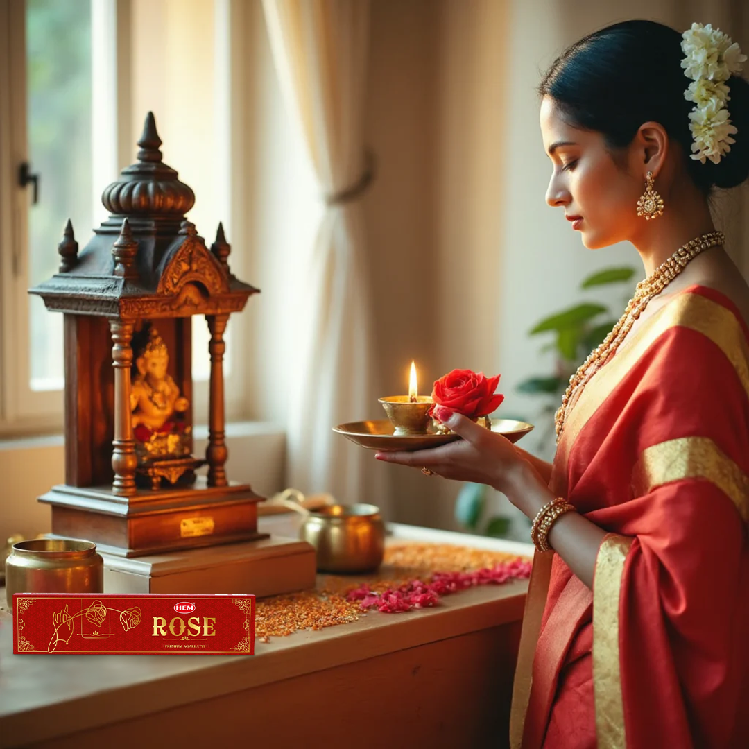 HEM Rose Premium Masala Agarbatti (10 Sticks in a box)