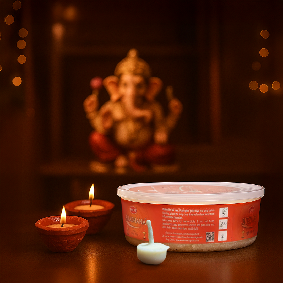 HEM Aradhana Pure Ghee Diya (100 pieces per box)