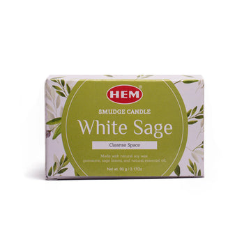 White Sage Smudge Candles Soy Wax Candles with Crystals
