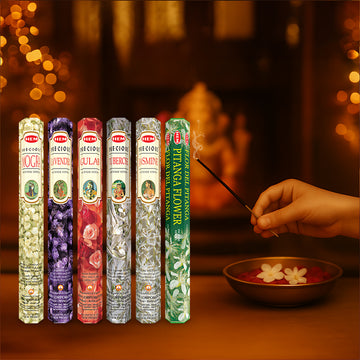 HEM Floral Collection Incense Stick combo pack of 6 (20 Sticks Each)