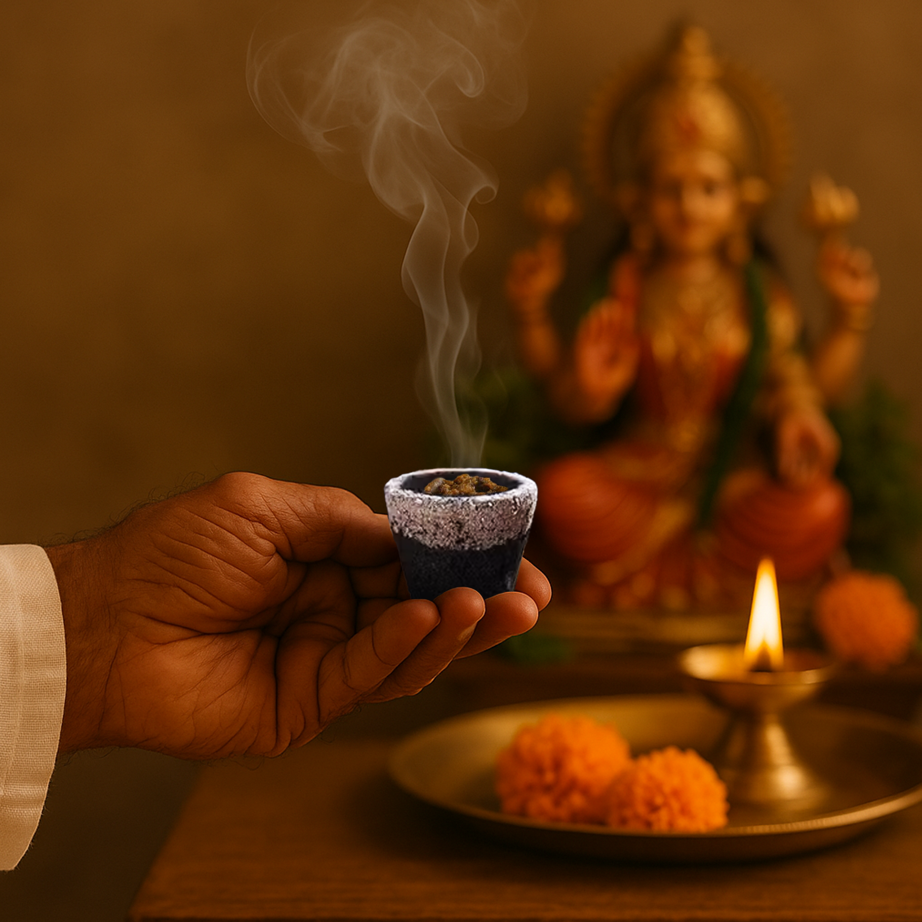 HEM Soham Pure Sambrani Dhoop Cup - Pack of 3 (12 cups per box)