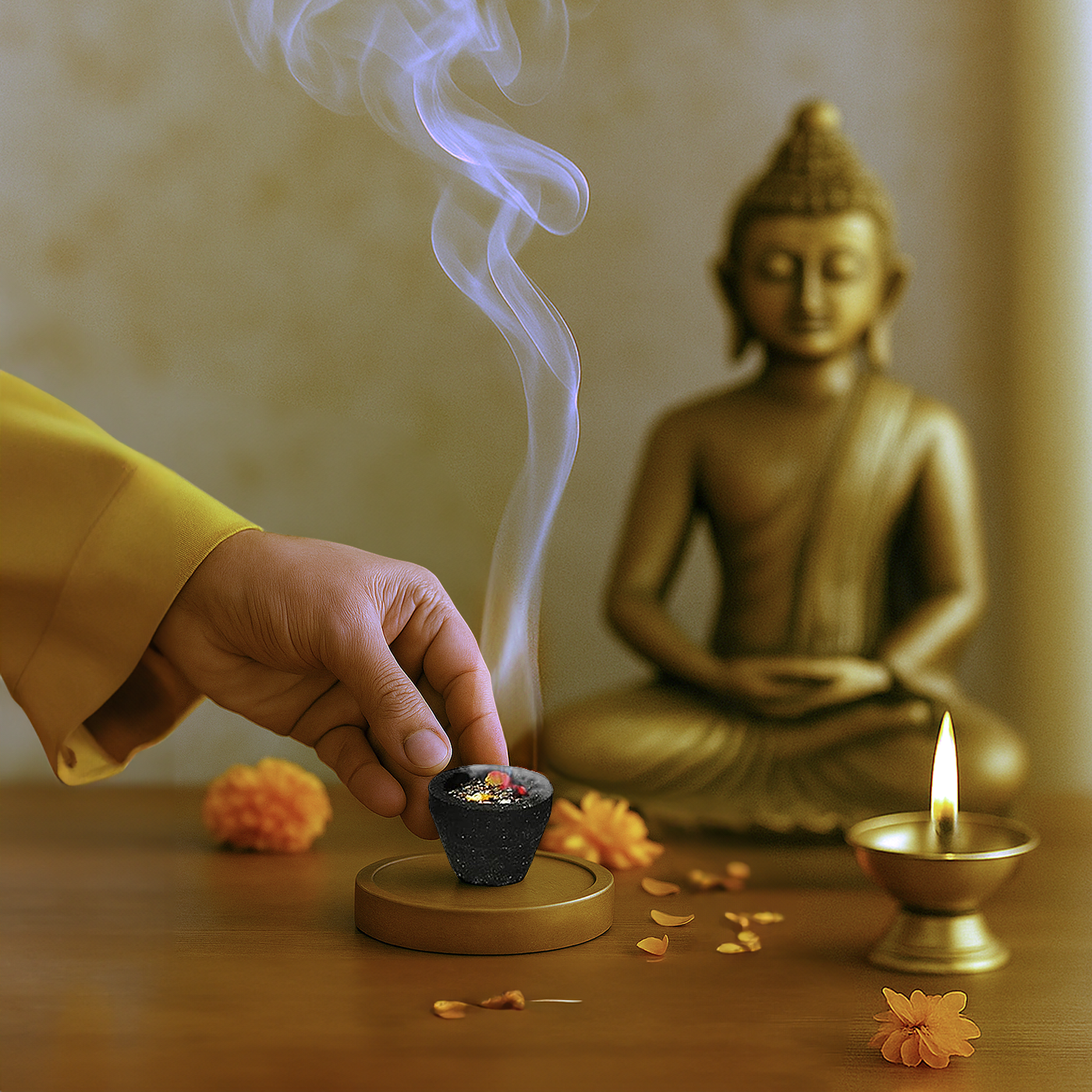 HEM Pama Pure Sambrani Dhoop Cup - Pack of 3 (12 cups per box)