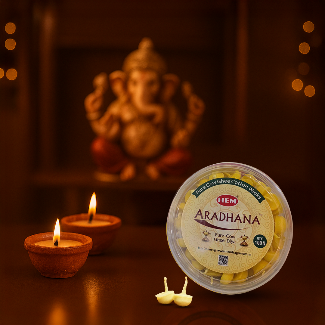HEM Aradhana Pure Cow Ghee Diya (100 pieces per box)