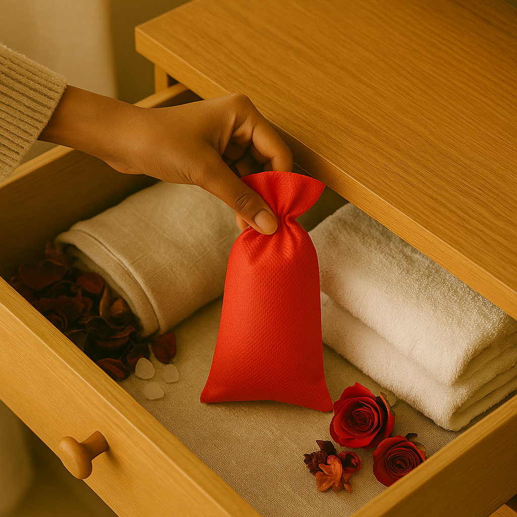 HEM Rose Camphor Pouch Pack of 2 (60g Each)