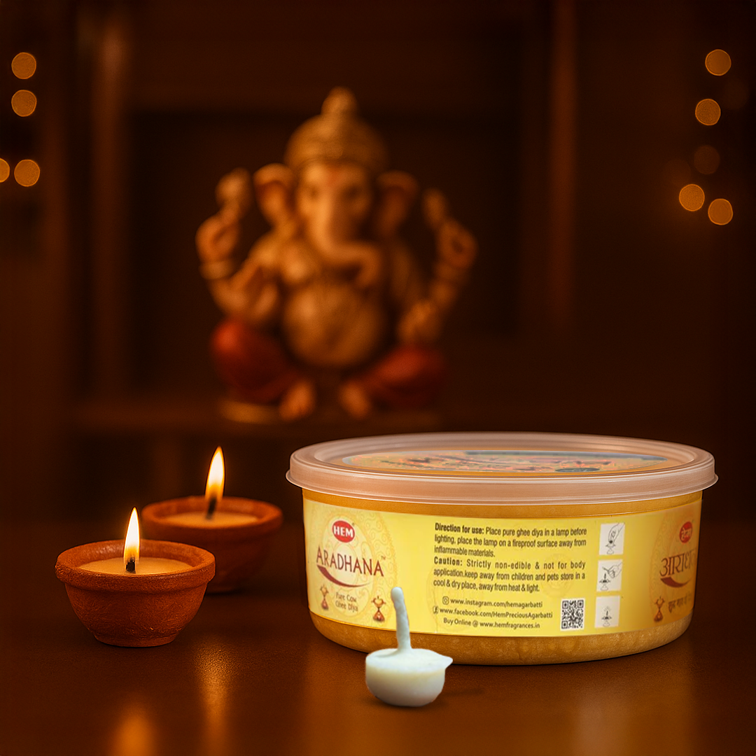 HEM Aradhana Pure Cow Ghee Diya (100 pieces per box)
