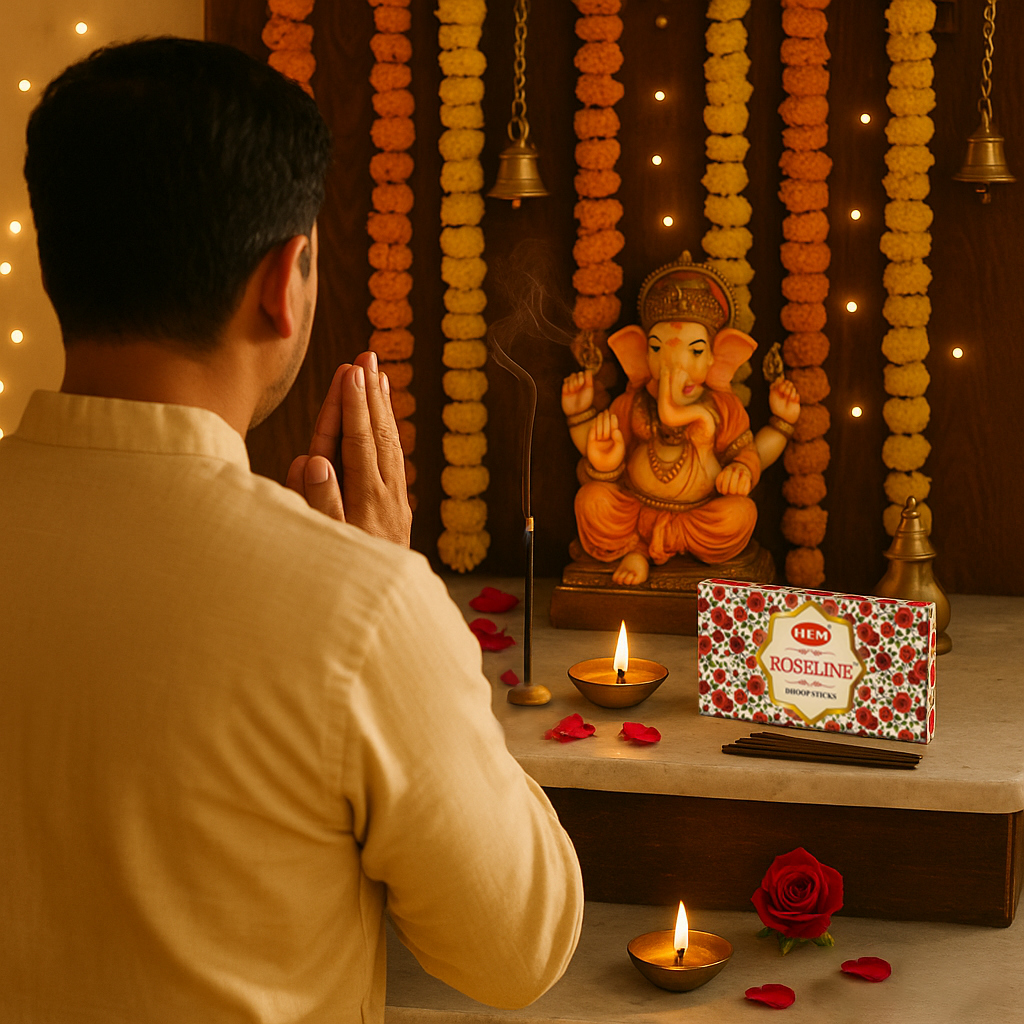 HEM Roseline Dhoop Sticks - Pack of 5