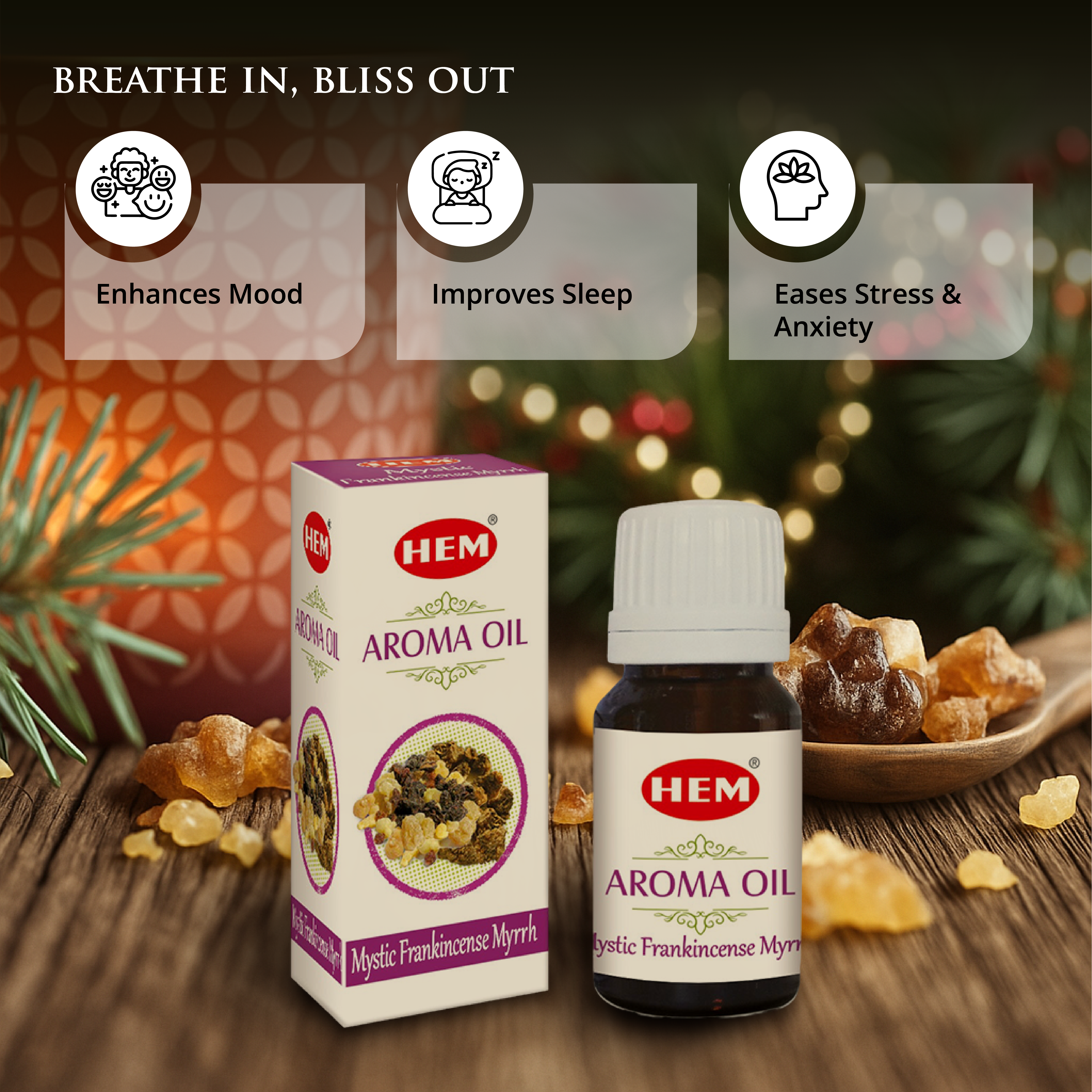 HEM Mystic Frankincense Myrrh Aroma Oil (10 ml)