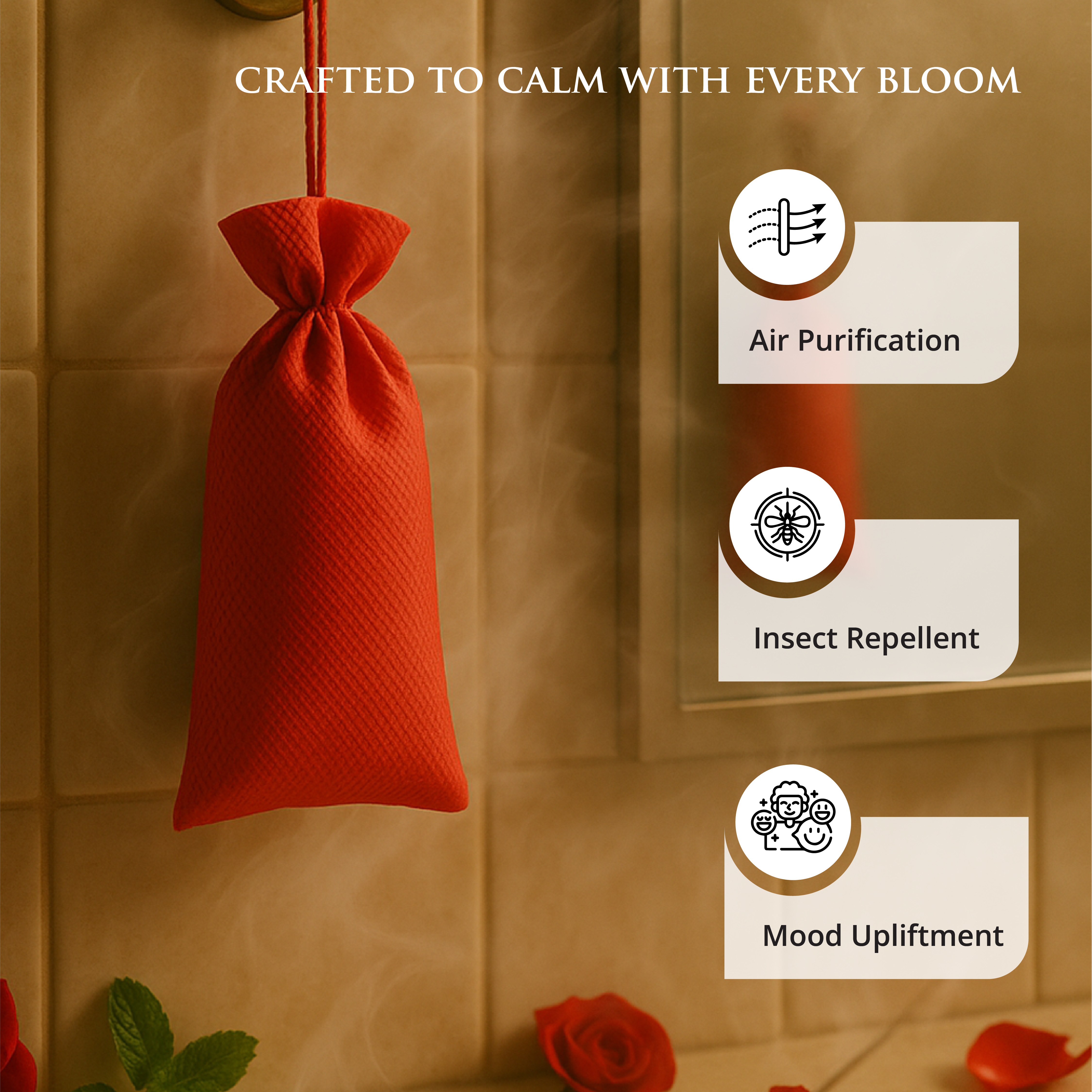 HEM Rose Camphor Pouch Pack of 2 (60g Each)