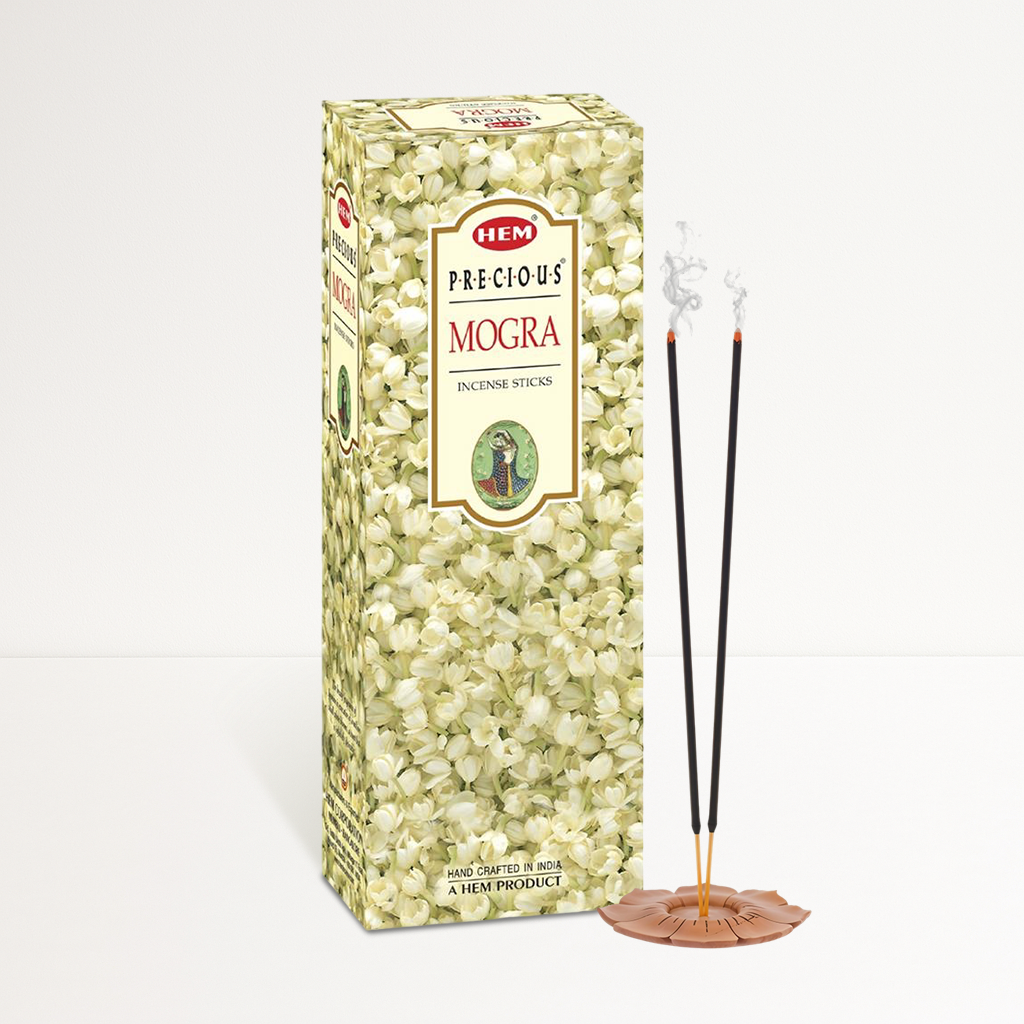 HEM Precious Mogra Incense Sticks - Pack of 6 (20 Sticks Each)