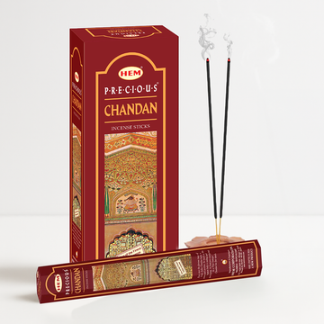 HEM Precious Chandan Incense Sticks - Pack of 6 (20 Sticks Each)