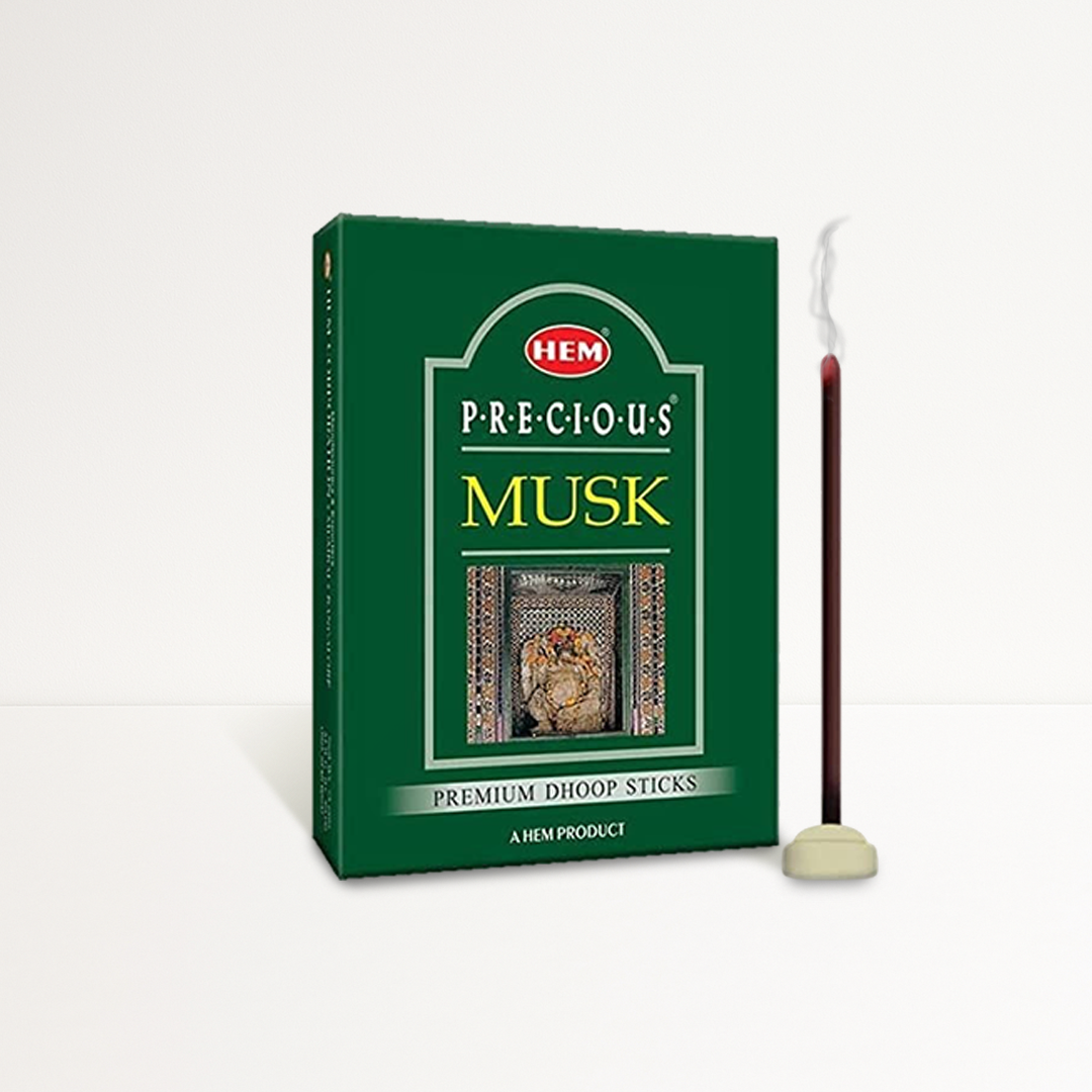 HEM Precious Musk Dhoop Sticks - Pack of 5 (60g Each)