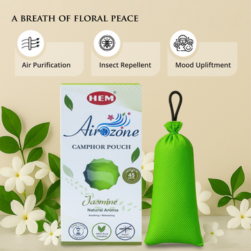 HEM Jasmine Camphor Pouch Pack of 2 (60g Each)