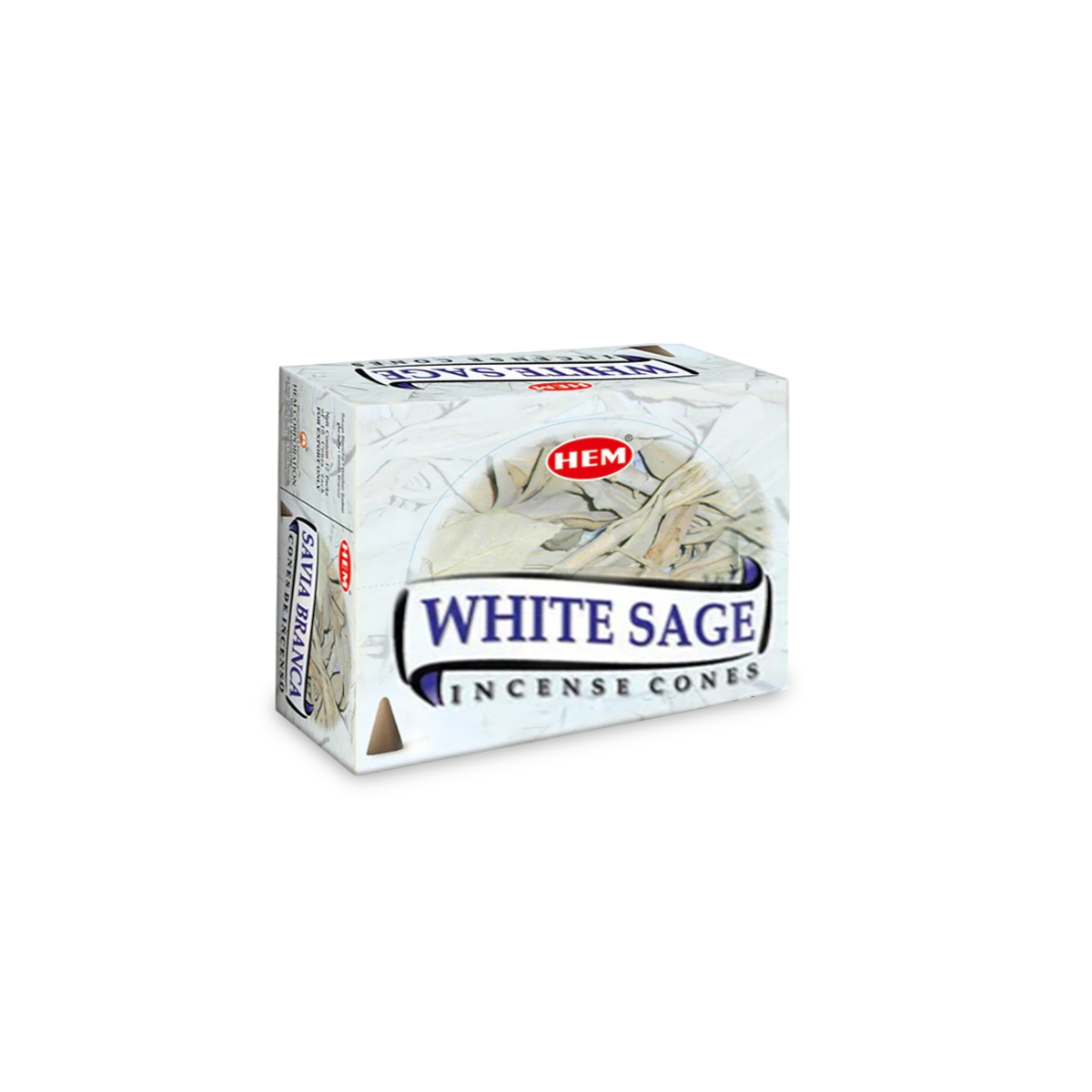 HEM White Sage Dhoop Cones - Pack of 12 (10 Cones Each)