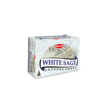 HEM White Sage Dhoop Cones - Pack of 12 (10 Cones Each)