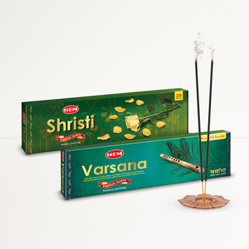 HEM Shristi + Varsana Masala Incense Sticks combo pack (50g Each)