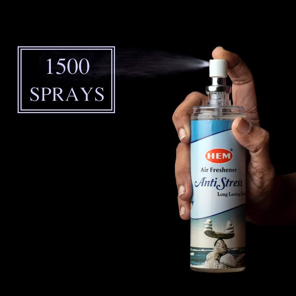 HEM Anti-Stress + Sandal Air Freshener Pack of 2 (200 ml Each)