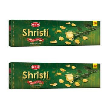 HEM Shristi Masala Incense Sticks - Pack of 2 (50g Each)