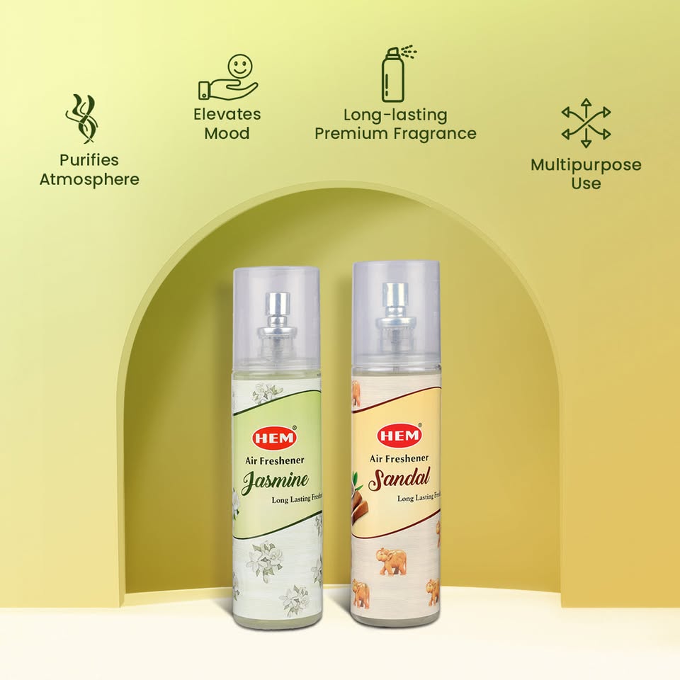 HEM Jasmine + Sandal Air Freshener Pack of 2 (200 ml Each)