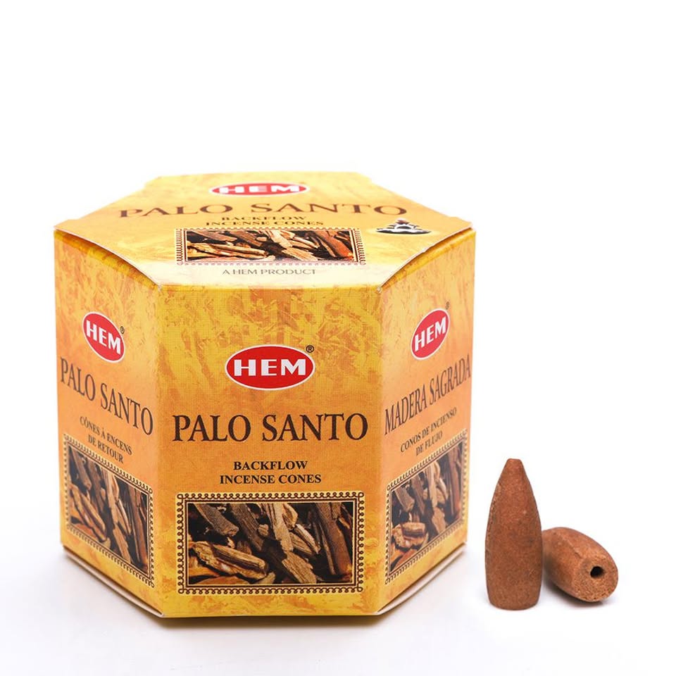 HEM Palo Santo Backflow Dhoop Cones Pack of 40 Cones