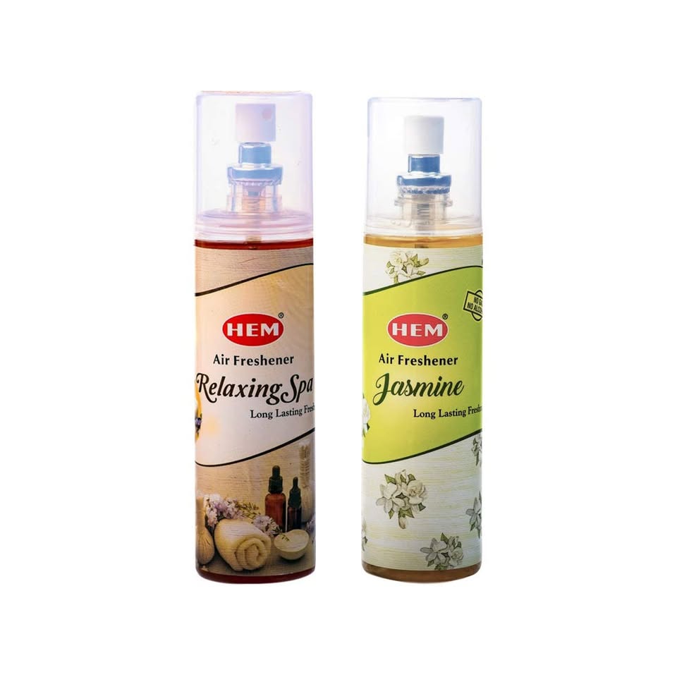 HEM Jasmine + Relaxing Spa Air Freshener Pack of 2 (200 ml Each)