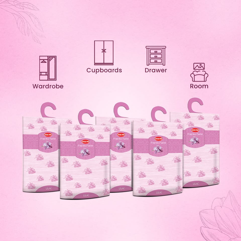 HEM Lilac Fragrance Sachet Pack of 5