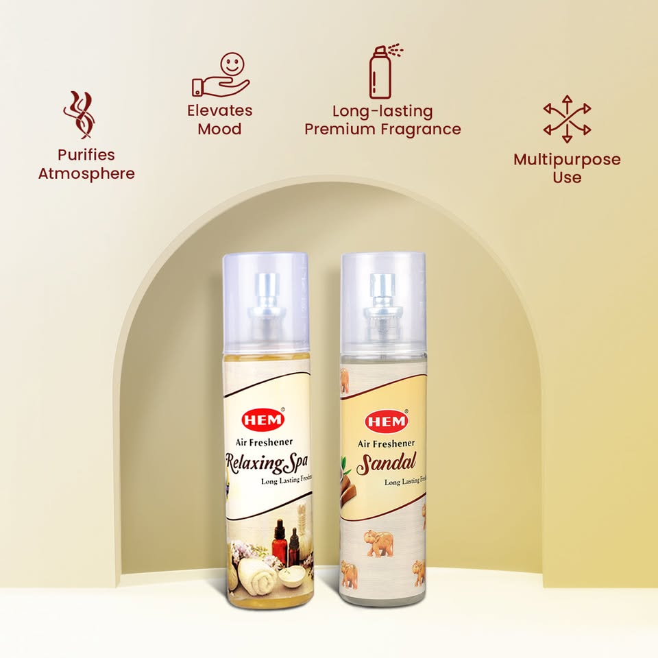 HEM Relaxing Spa + Sandal Air Freshener Pack of 2 (200 ml Each)