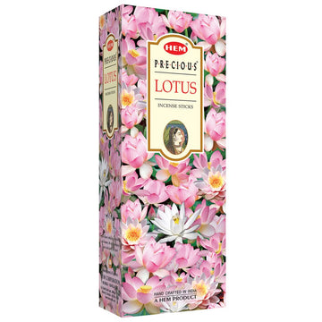 HEM Precious Lotus Incense Sticks - Pack of 6 (20 Sticks Each)